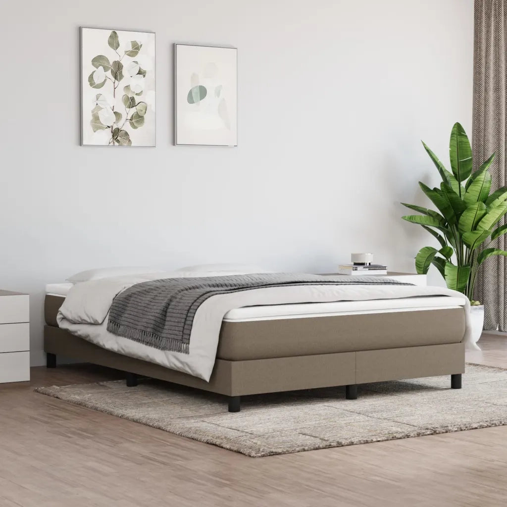 Struttura Letto a Rete a Molle Tortora 140x200 cm in Tessuto 3120520