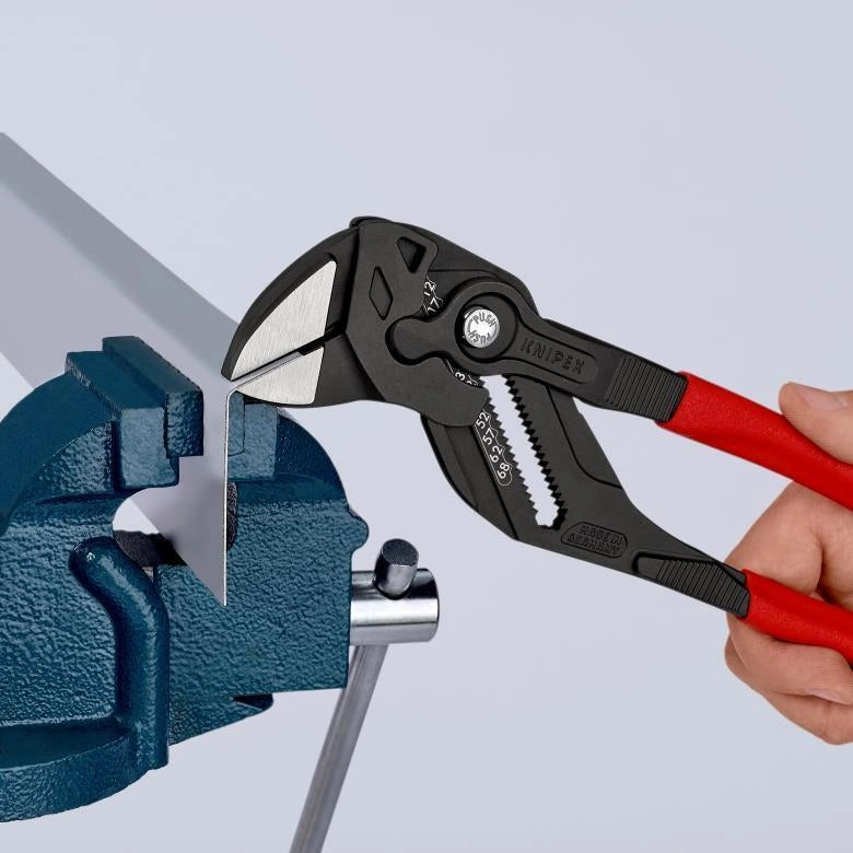 Knipex 86 01 300 Pinza Chiave Regolabile 300 mm mordenti lisci 24 posizioni acciaio cromo vanadio colore Rosso