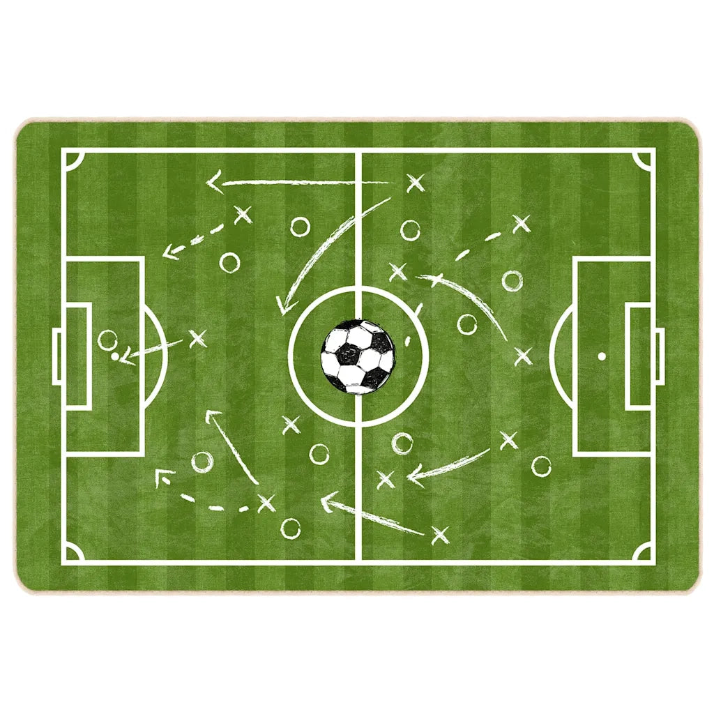 Tappeto Bambini Verde 160x230 Campo Calcio Lavabile 136621