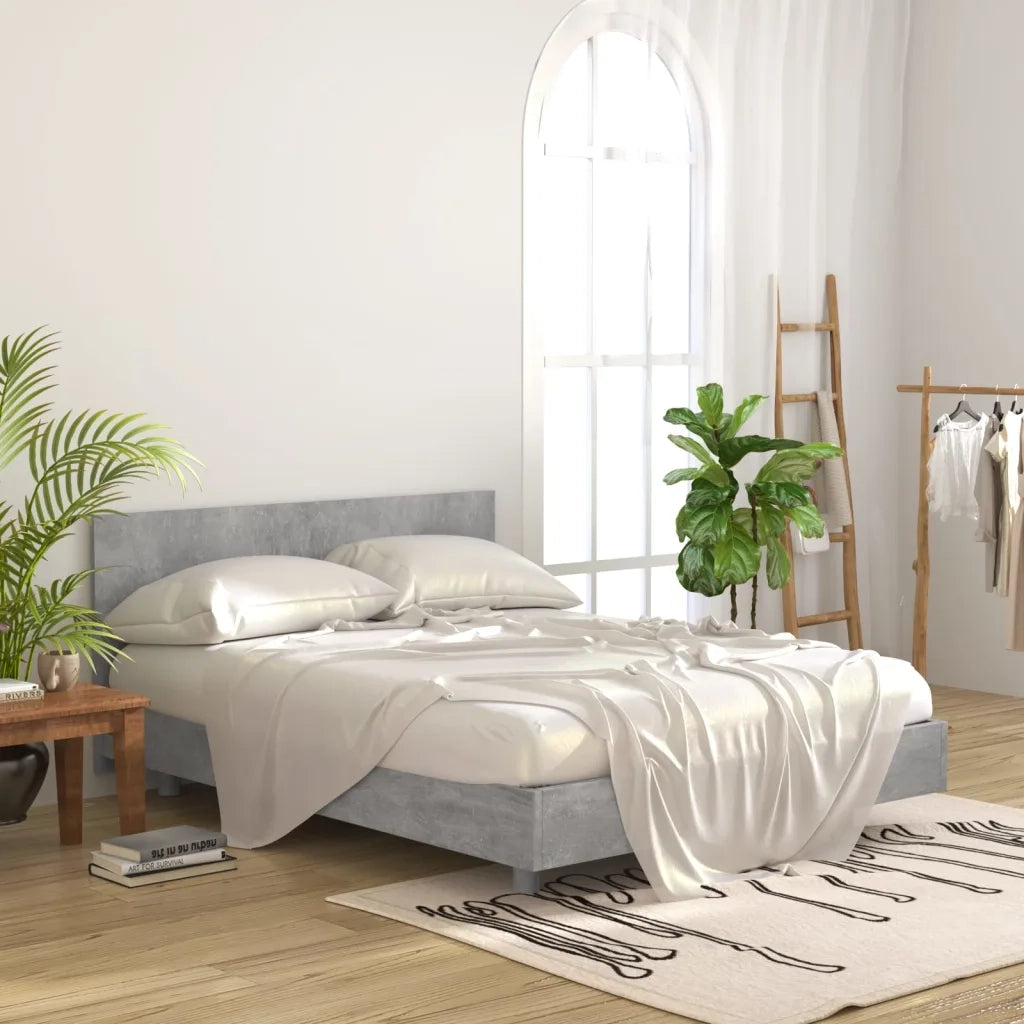Testiera | Testata Letto Grigio Cemento 160x1,5x80cm in Legno Multistrato