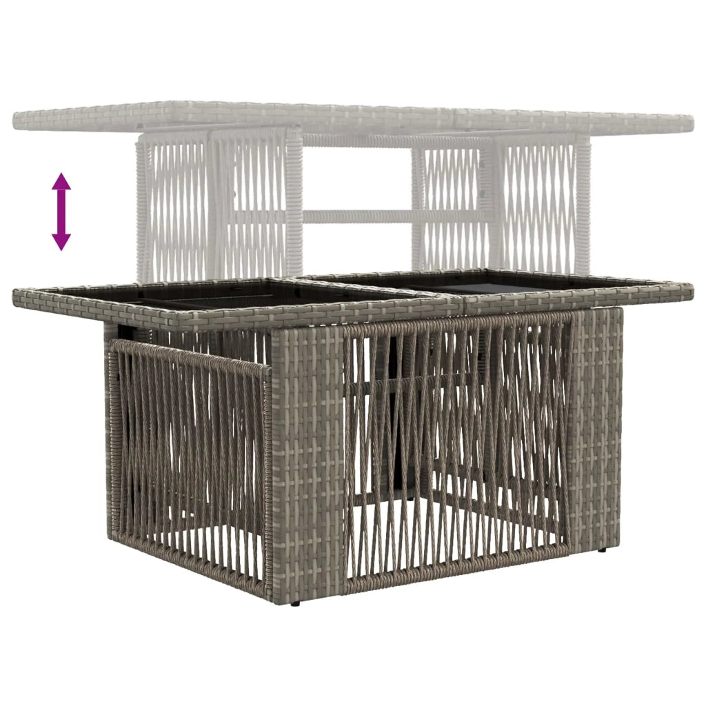 Set Divano da Giardino 7 pz Grigio polyrattan 3436424