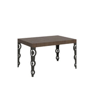 Tavolo allungabile 90x120/224 cm Karamay telaio Antracite - Noce