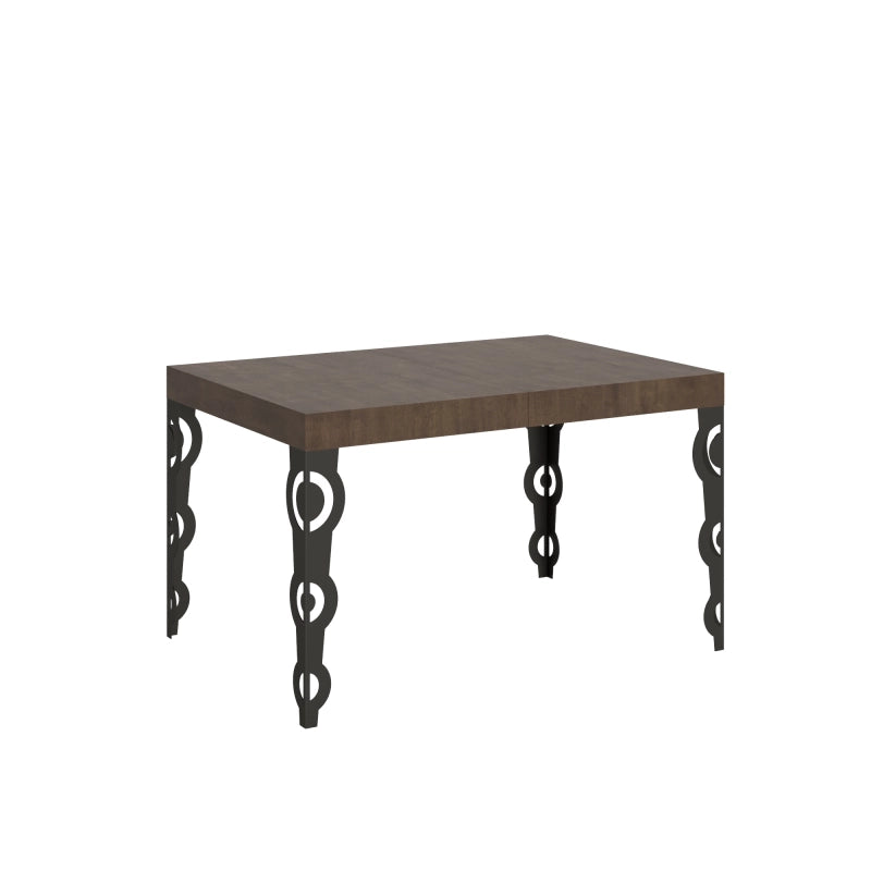 Tavolo allungabile 90x120/224 cm Karamay telaio Antracite - Noce
