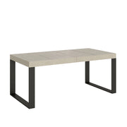 Tavolo Allungabile 140-400x90x77 cm Tecno Premium Cashmere Telaio Antracite