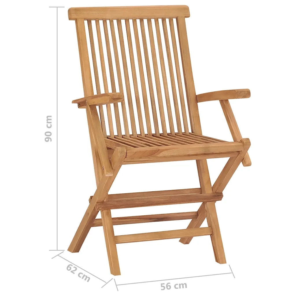 Sedie da Giardino Pieghevoli 6 pz in Legno Massello di Teak 3096594