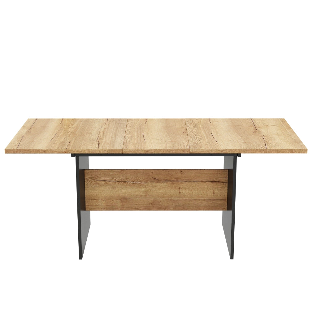 Tavolo da pranzo allungabile per 4-6 persone con piano estensibile e struttura in MDF per sala da pranzo; 180×80×75 cm
