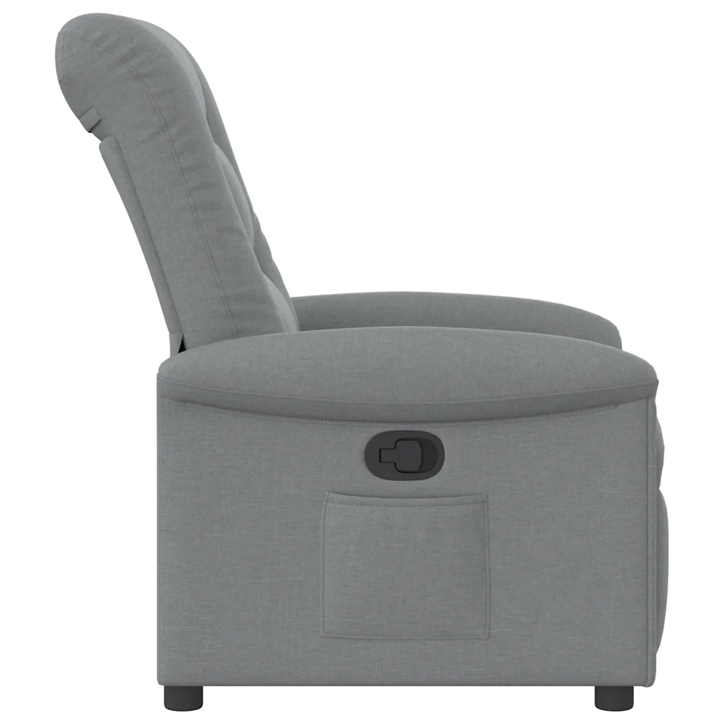 Poltrona Reclinabile in Tessuto Grigio Chiaro 4015616