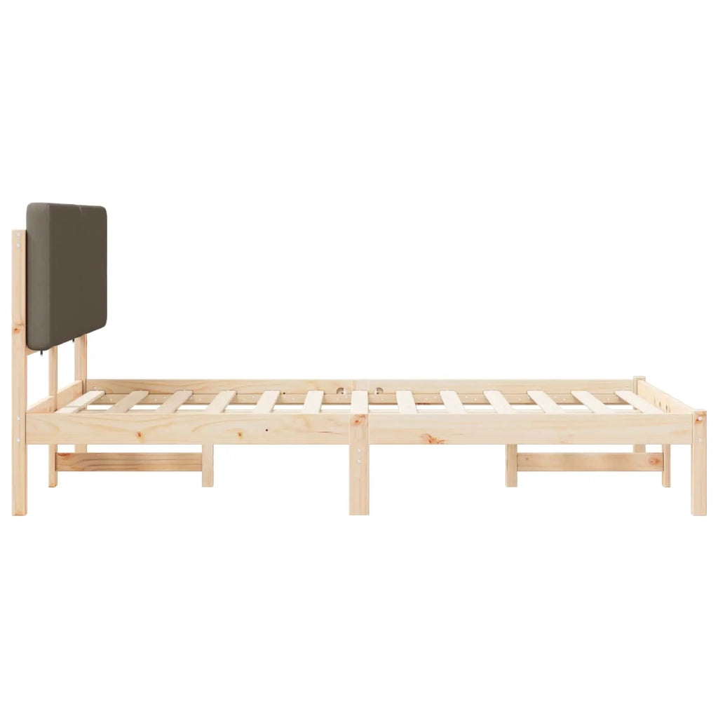 Letto con Testiera Rivestita Talpa 135 x 190 cm Pino massello 877922