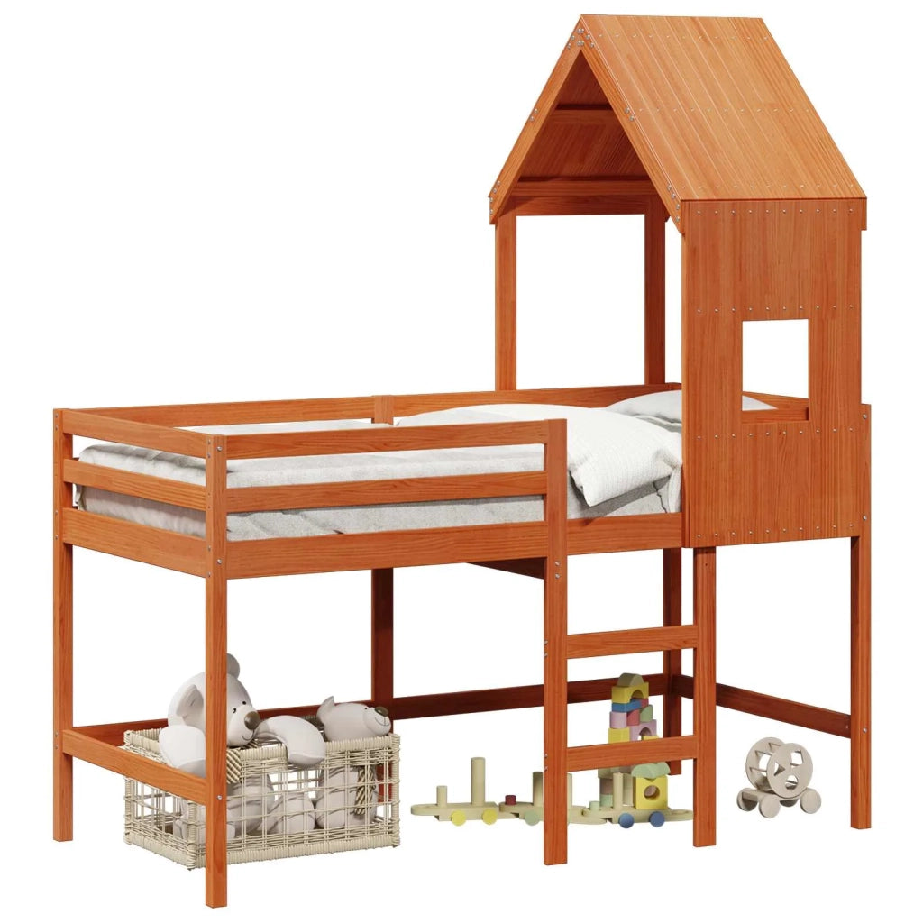 Struttura per letto soppalco Marrone Cera 90 x 190 cm 3422776