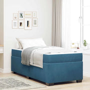 Struttura del letto con materasso Blu Scuro 90 x 190 cm Tessuto