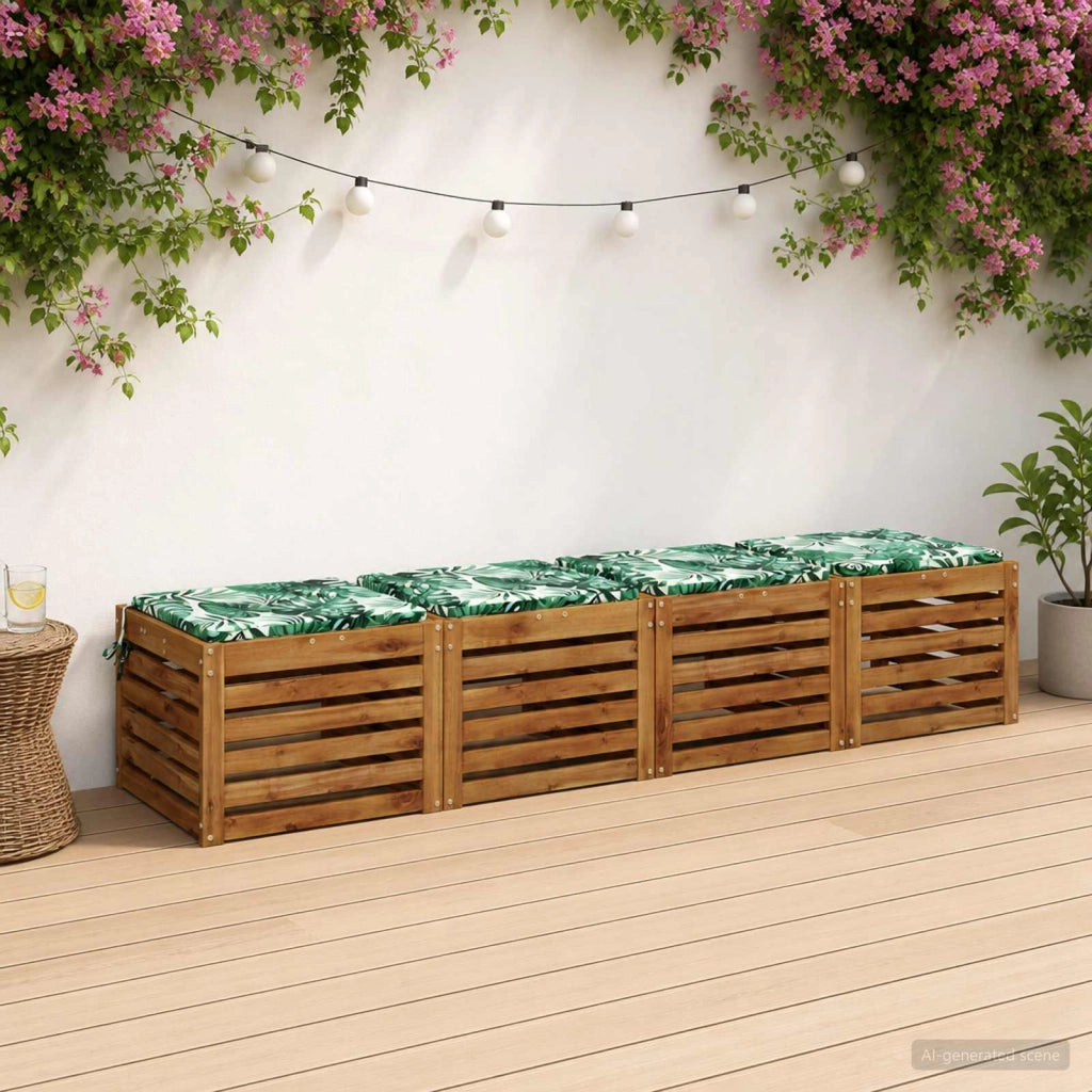 Cuscini per Sedia in 4 Pezzi SOEST 4 pz 100% Poliestere 944434