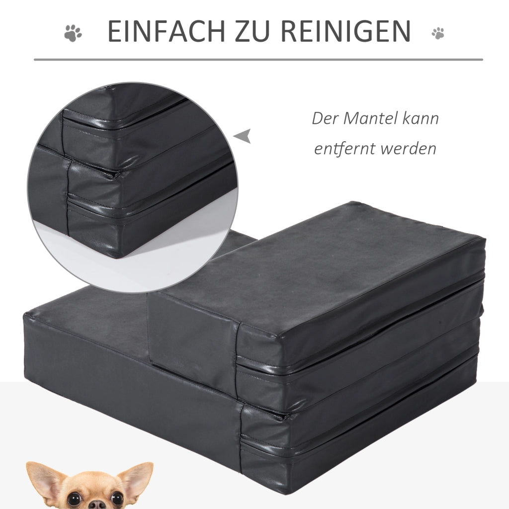 Scaletta per animali domestici pieghevole 2 gradini ¨C Xylo ¨C Nero 20 cm per cani e gatti