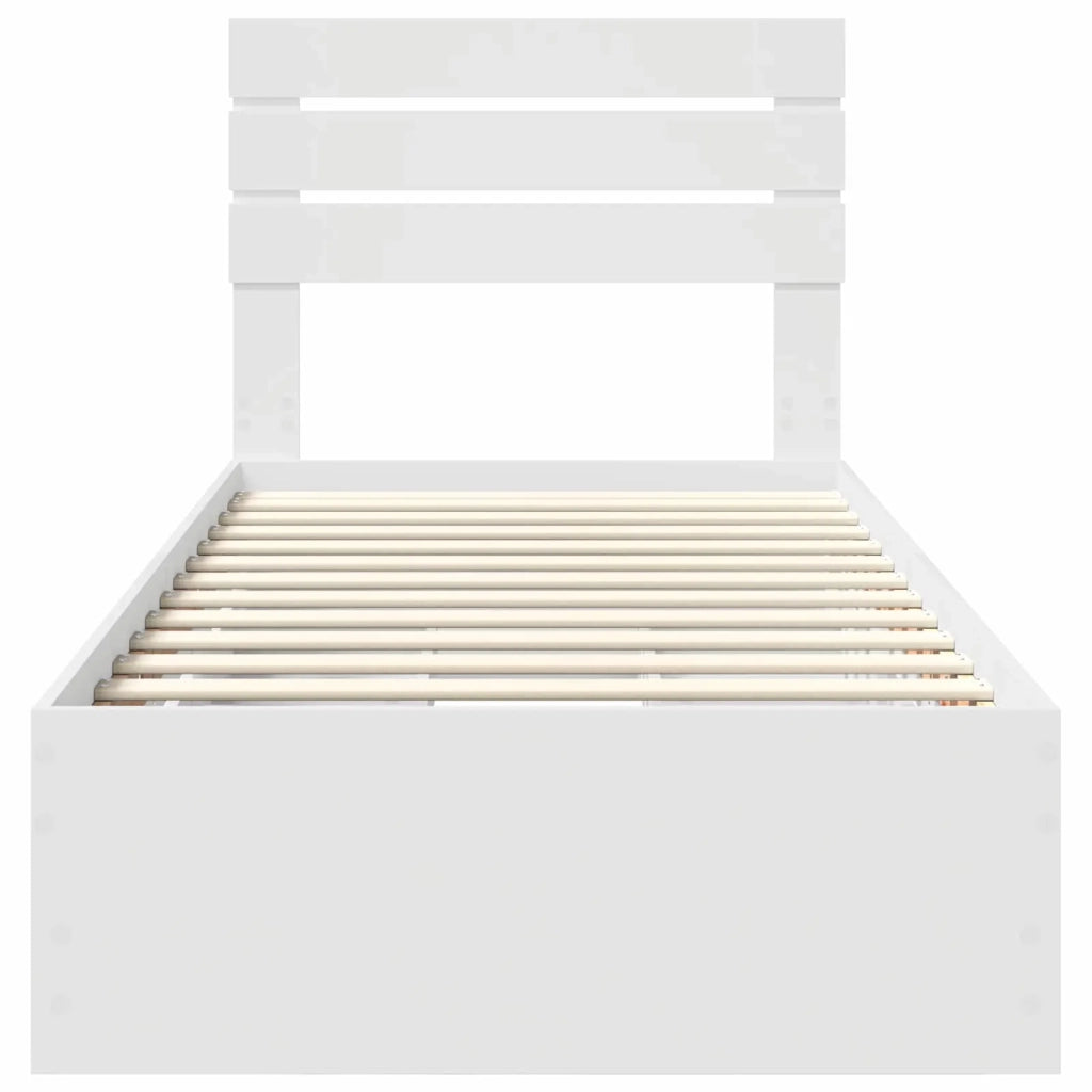 Struttura del letto-Giroletto-Rete del Letto Bianco 100 x 200 cm Legno Ingegnerizzato 983995
