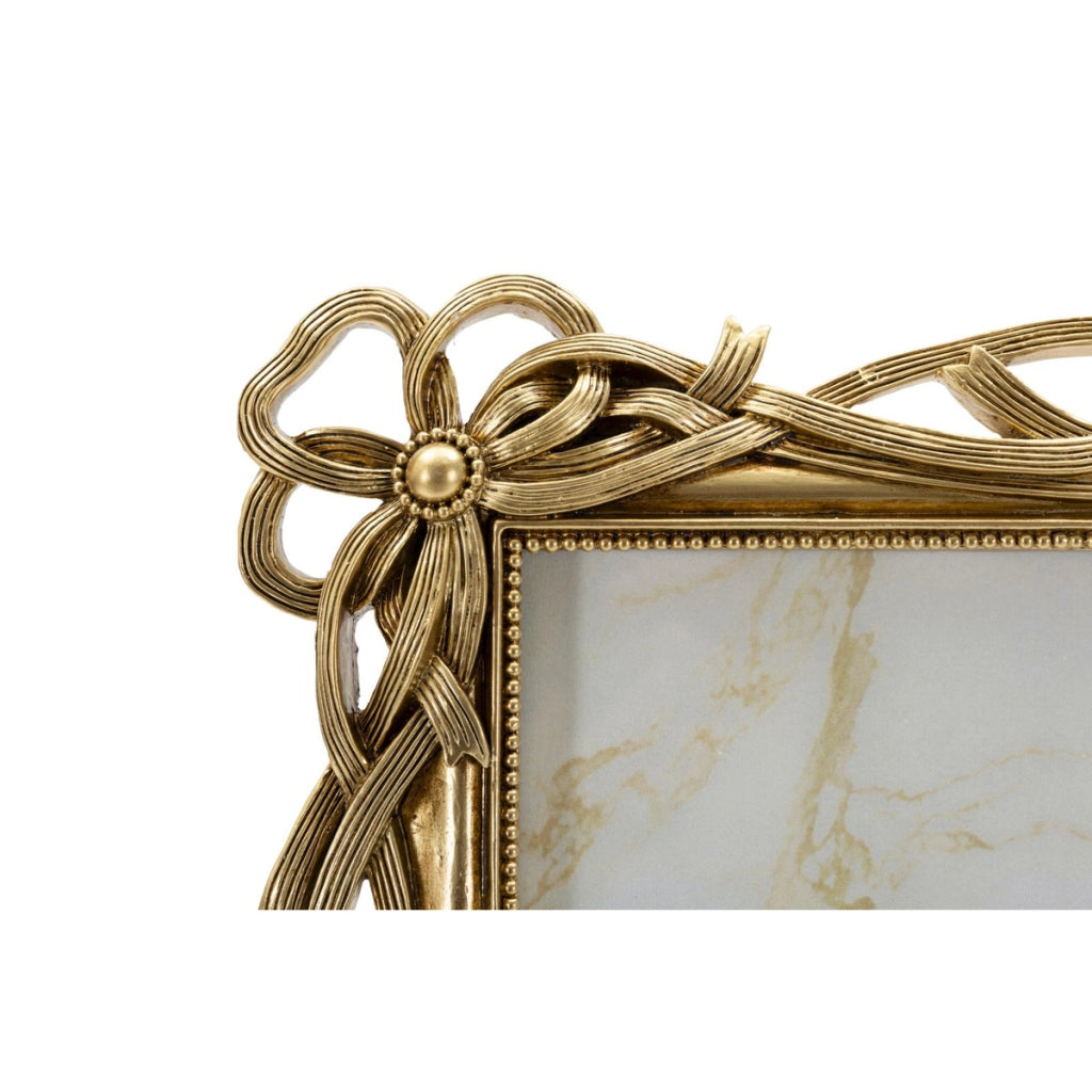 Cornice portafoto Knot oro con decoro a nodi 20x25 cm