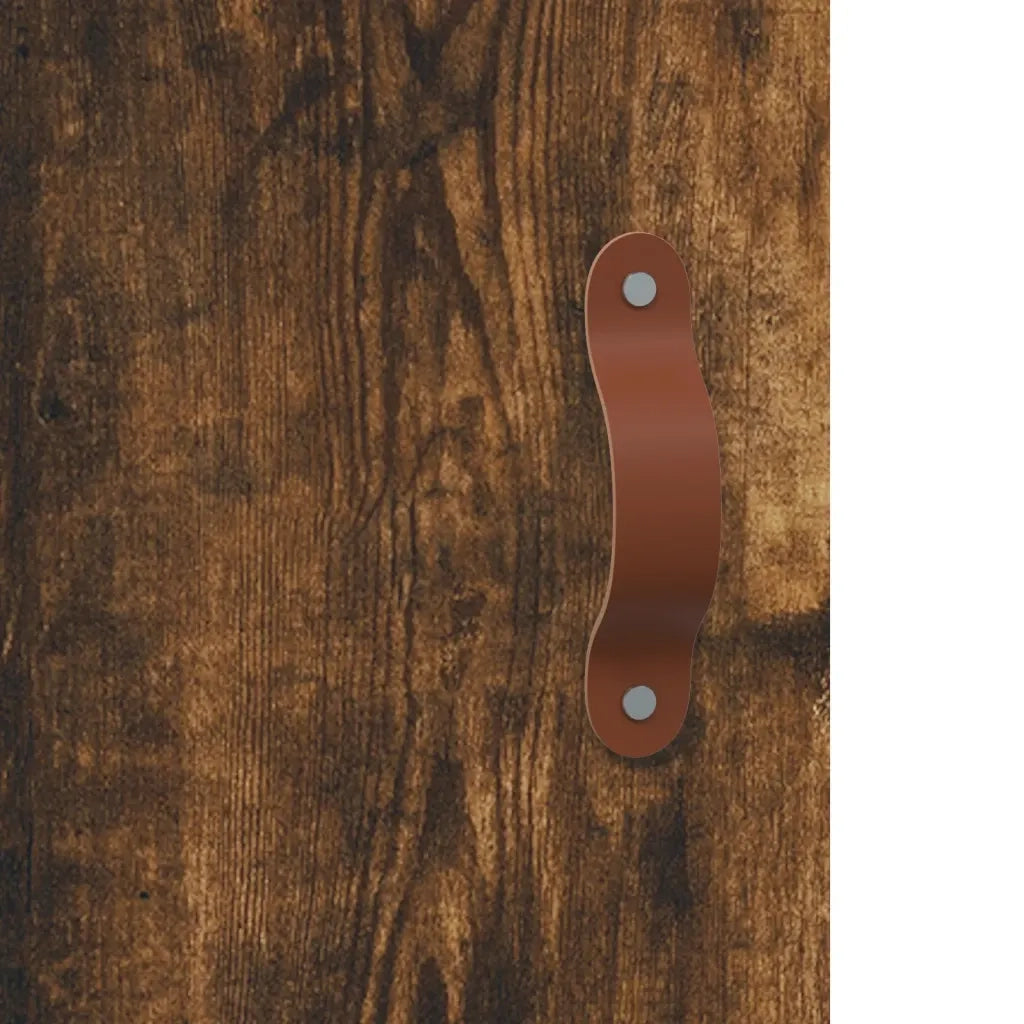 Armadietti a Parete 2 pz Rovere Fumo in Legno Multistrato 3197918