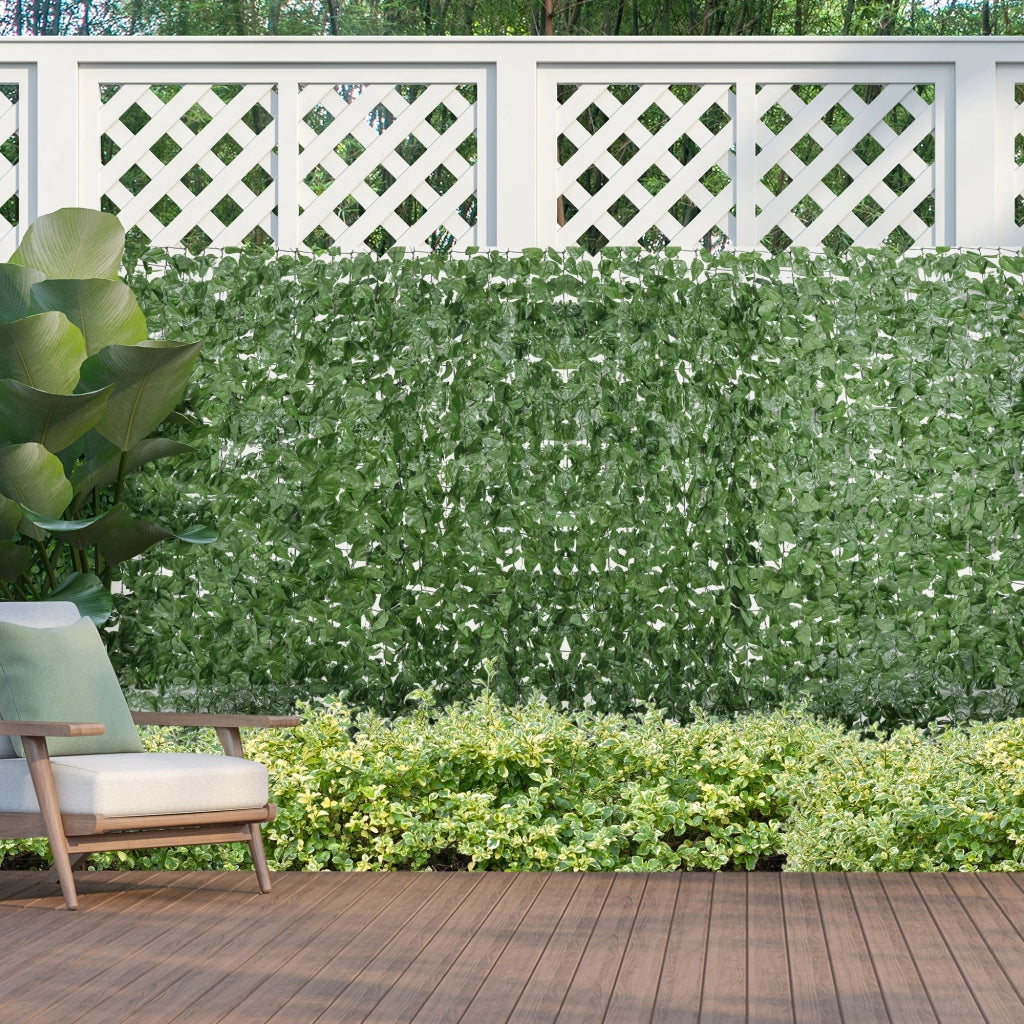 Siepe Artificiale Frangivista Rotolo 3x1m ¨C Xylo ¨C Fogliame Faggio Anti-UV Verde Scuro