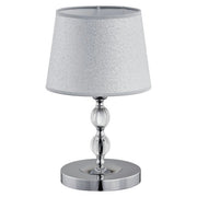 Lampada da tavolo glamour cromata E27 32cm Emmanuelle