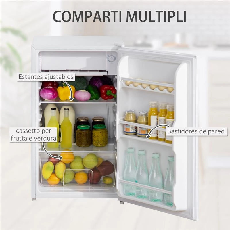 FRIGO PORTATILE 91LT CON TERMOSTATO RIPIANI E CASSETTO 47.5X44.2X84 CM