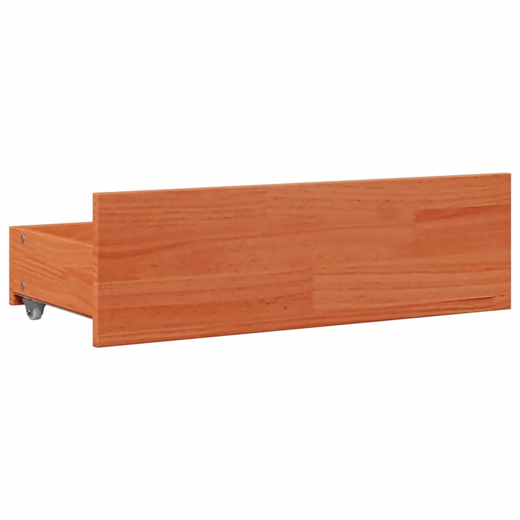 Giroletto senza Materasso con Cassetti Marrone Cera 100x200 cm 3308812