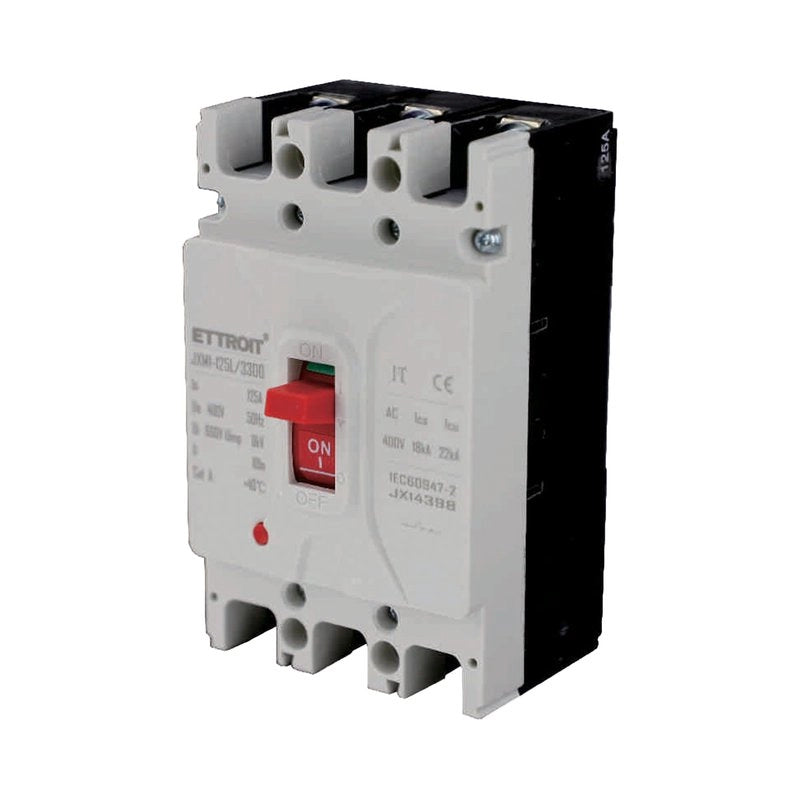 MCCB Interruttori Scatolati Magnetotermici 3P 22kA 125A AC 400V IP20 IEC60947-2