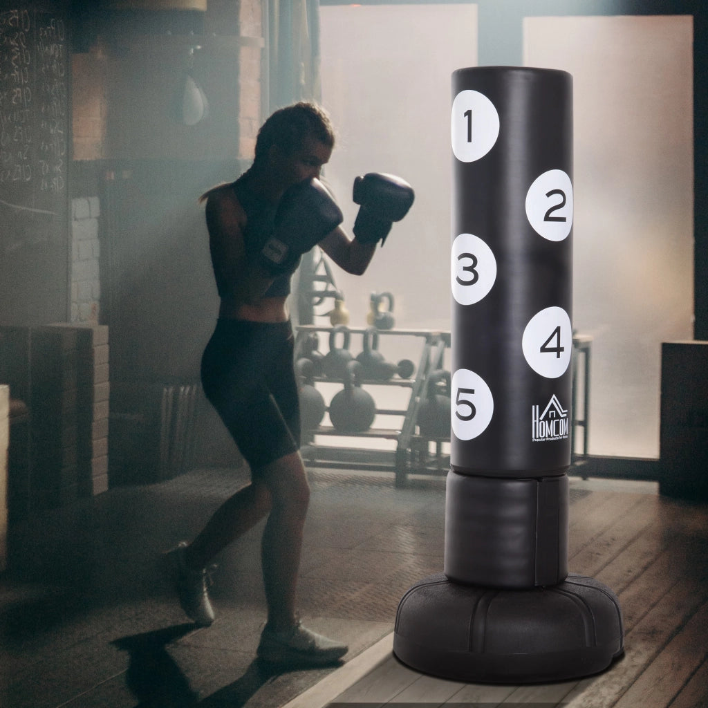 Sacco da boxe con supporto ¨C zephmum ¨C nero 176 cm
