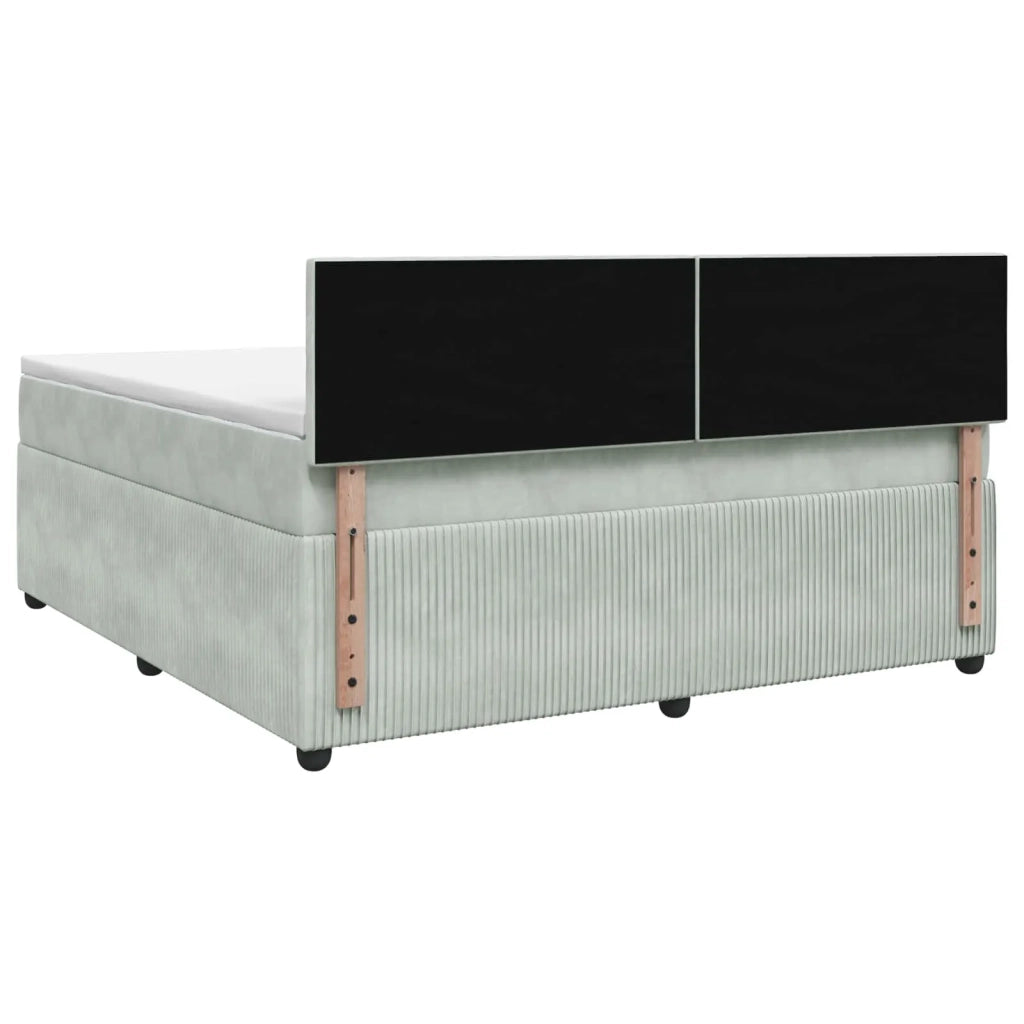 Letto box spring con materasso Grigio Chiaro 160 x 200 cm 3451715
