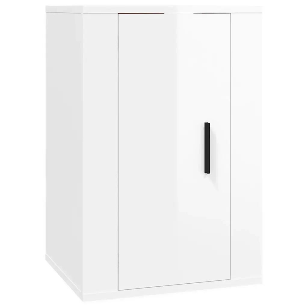 Mobile Porta TV a Parete-Mobile per TV-Credenza TV Bianco Lucido 40x34,5x60 cm