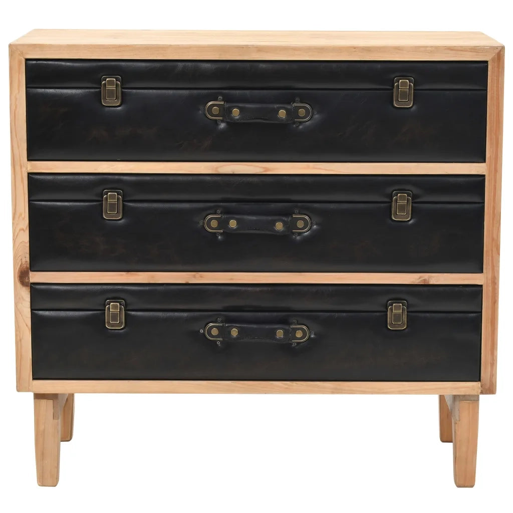 Cassettiera in Legno Massello di Abete 80x36x75 cm 245778