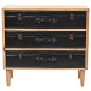 Cassettiera in Legno Massello di Abete 80x36x75 cm 245778