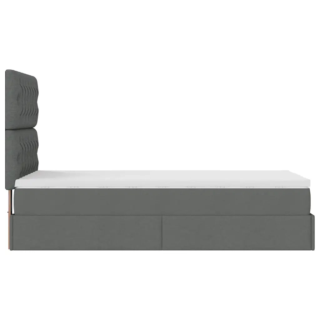 Struttura Letto Pouf con Materasso 90x190 cm in Tessuto 3313203