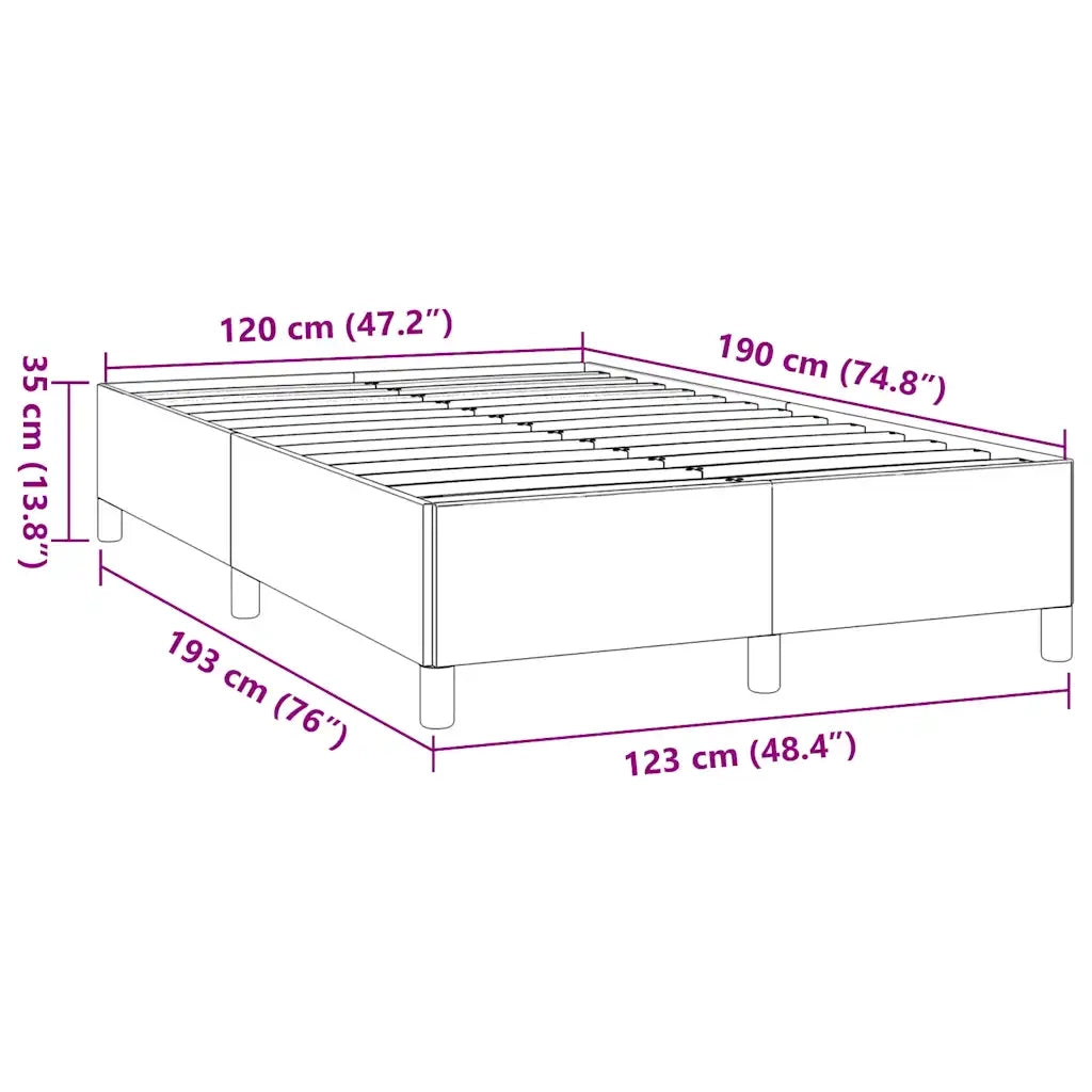 Giroletto senza Materasso-Struttura Letto Marrone Scuro 80x200 cm in Tessuto 624705