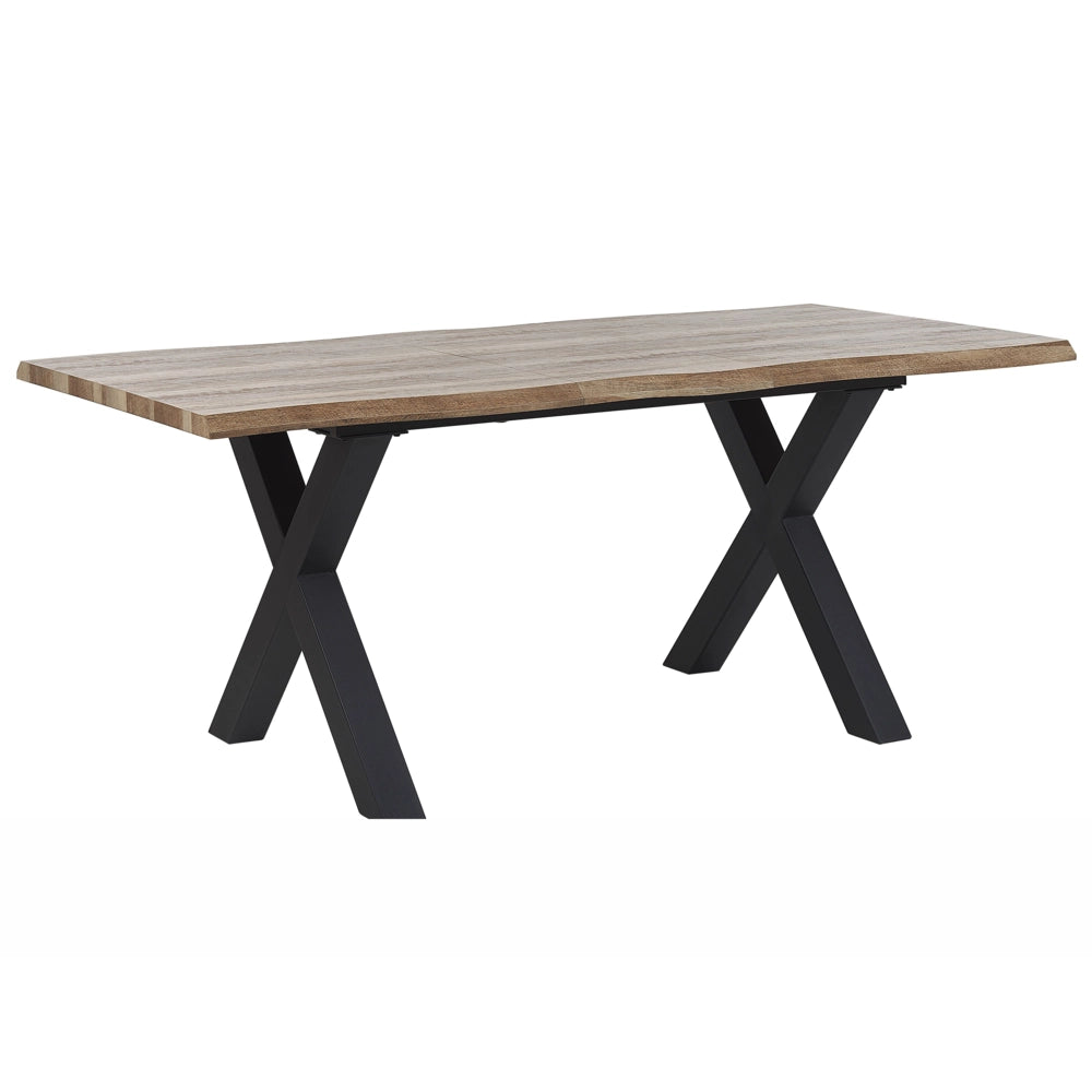 Tavolo allungabile da pranzo in legno scuro MDF 140/180 Tavolo minimalista da 4-6 posti