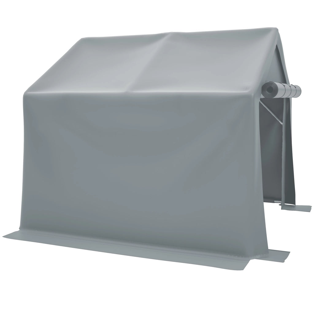 Capanno da giardino 244x241x217cm garage per biciclette deposito utensili tenda robusta impermeabile colore grigio scuro per giardino e esterni