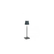 Lampada a led da tavolo Poldina Pro Micro Grigio Scuro ricaricabile e dimmerabile con batteria fino a 12 ore