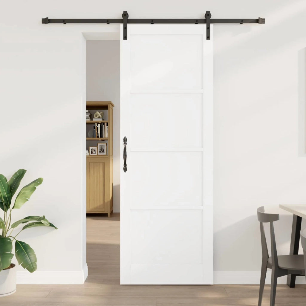 Porta scorrevole Bianco e Nero 83 x 232 cm 3445410