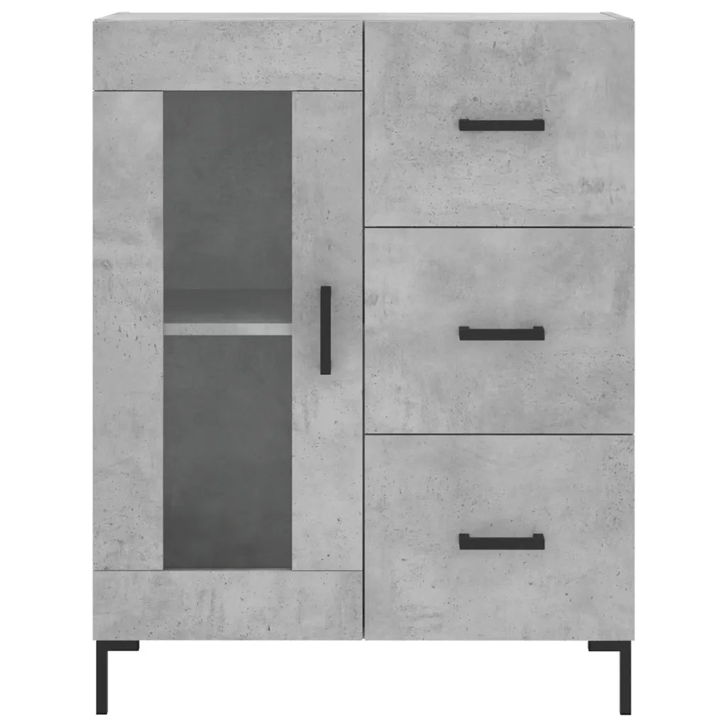 Credenza Grigio Cemento 69,5x34x180 cm in Legno Multistrato 3199941