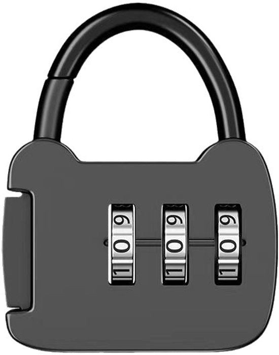 Slot digitale aeroportuale mini, slot per valigia, 3 cifre, slot digitale per valigie, mini slot per bagaglio, slot per bagaglio di viaggio, valigetta di viaggio, borsa, valigia separata, bagaglio (nero)