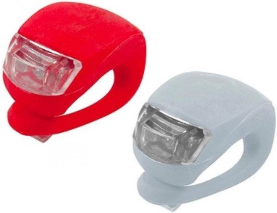 Set di luci LED per bicicletta a led bianco e rosso - Lampada - Lampada per bicicletta - Lampada - Lampade - Bianco e Rosso - Rosso - Bianco - Bicicletta - LED - Set - Prese di luce anteriore - Prese di luce posteriore - Sicurezza - Illuminazione