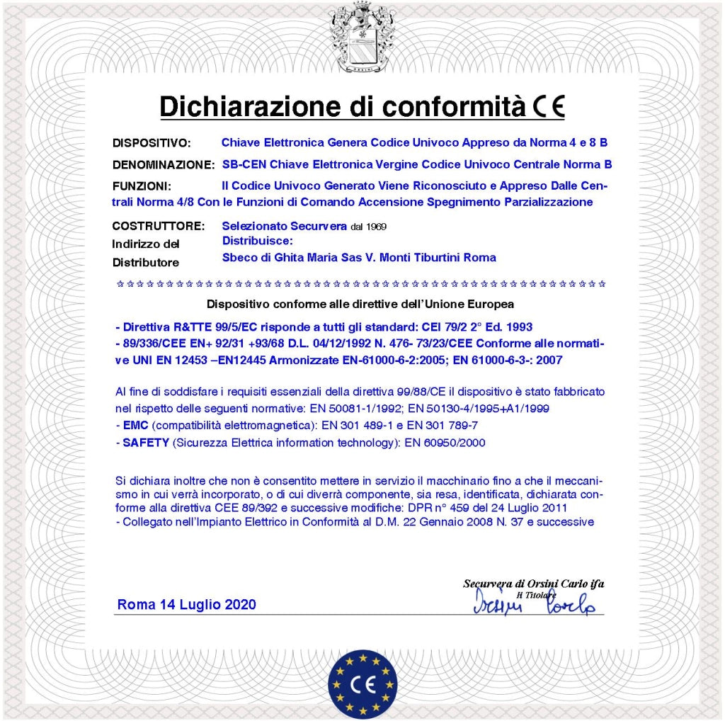 Chiave Elettronica DKC Codice Univoco Programmazione da Centrale Norma Bentel Sei Contatti Pulsante per Attivazione dei Gruppi Contenitore ABS con Foro per Porta Chiave Inserimento Polarizzato Dimensioni L56XP20S10 mm Peso 8 gr