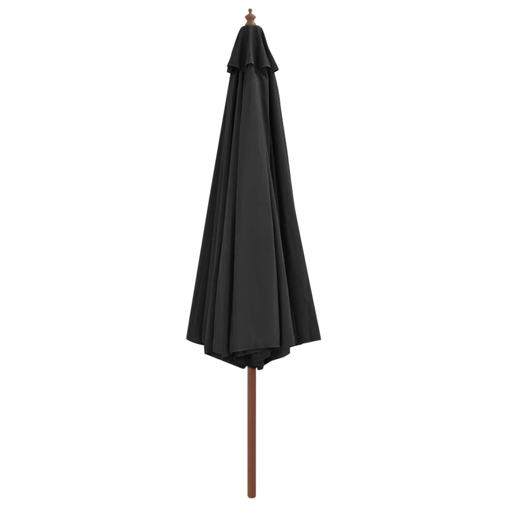Ombrellone con palo in legno 350 cm antracite 02_0008126
