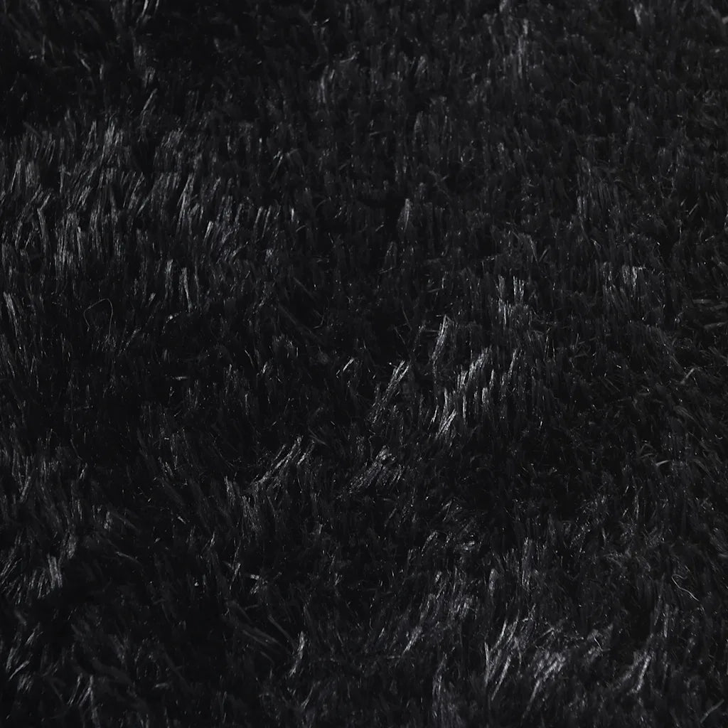 Tappeto del soggiorno | Tappeto Shaggy a Pelo Lungo NAVARRA Nero 160x160 cm poliestere