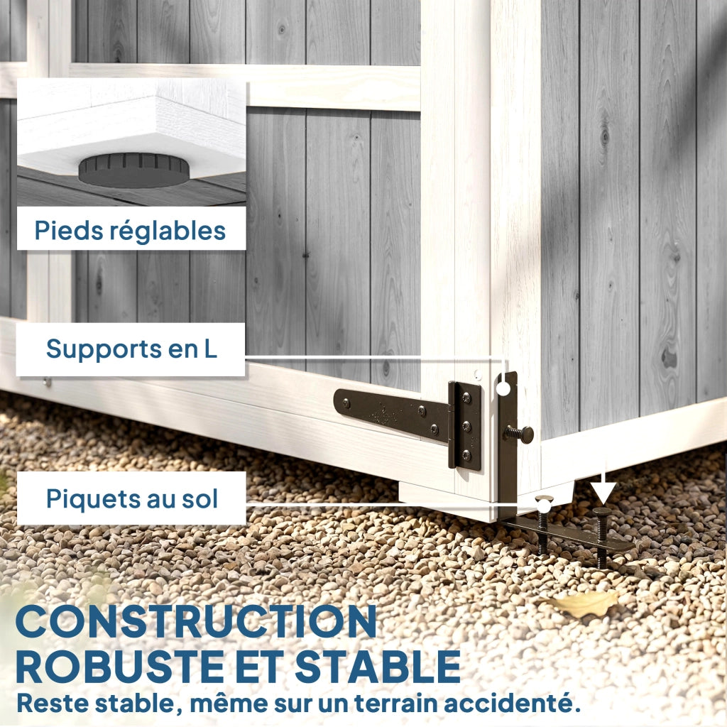 Armadio da Giardino ¨C Xylo ¨C Metallo Grigio Impermeabile 105x55x179cm