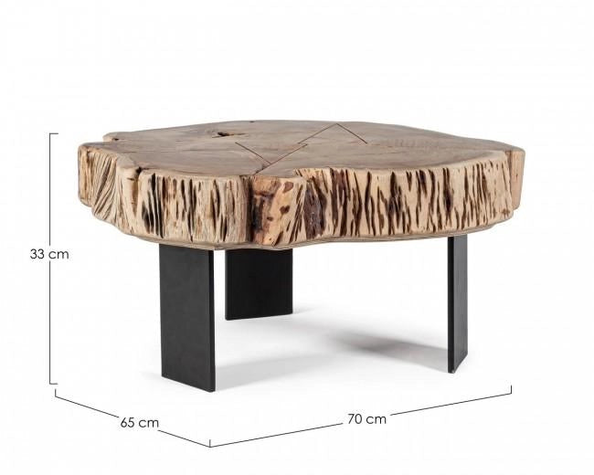 Tavolino Basso 70x65 x 33 cm in Legno