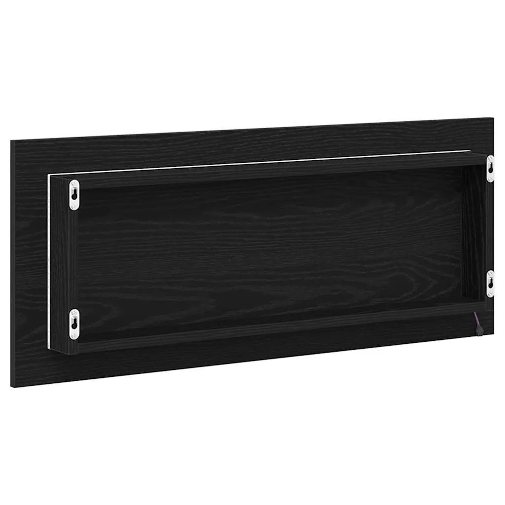 Specchio Rovere Nero 90 x 8,5 x 37 cm Legno multistrato