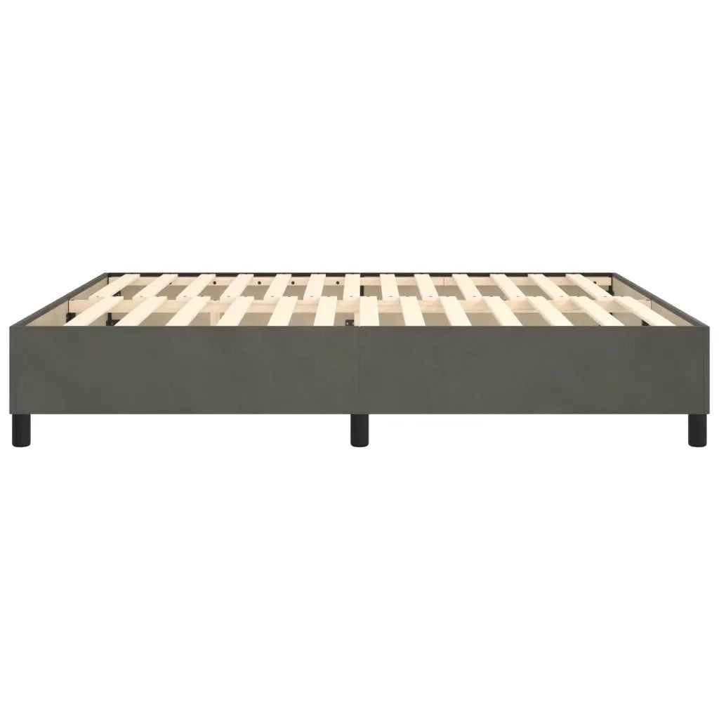Struttura Letto a Rete a Molle Grigio Scuro 160x200 cm Velluto 3121127