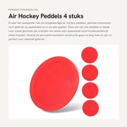 Pedali Hockey aeree 4 pezzi - Materiale resistentente al trascinamento - Leggero - Adatto per tavoli da gioco - Dimensioni mini/grandi - Sostituzione perfetta - Pedali hockey aeree