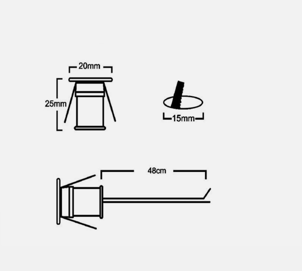 Mini faretto LED Nero da incasso 1W 12V IP65 punto luce Bianca fredda 6500k cielo stellato per bagno doccia esterno segnapasso scale vetrine mobili camper