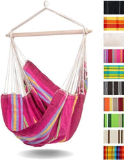 Sedia a Sospensione XL Senza Struttura Realizzata a Mano in Brasile Carico Massimo fino a 150 kg; Dimensioni del Sedile 1.60 m x 1.30 m Lunghezza del Baretto 1.10 m Colore: Grenadine