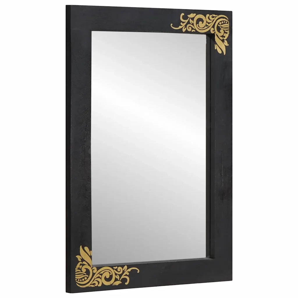 Specchio da Bagno | Specchio decorativo con specchio Nero e Argento 70 x 50 x 2,5 cm
