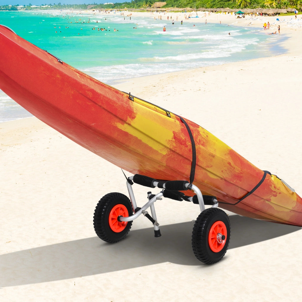 Carrello Trasporto Pieghevole per Kayak ¨C Xylo ¨C Alluminio 75kg 57,5x33x24cm Argento